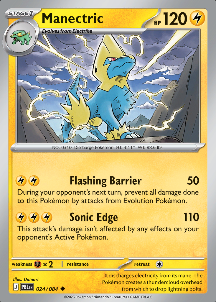Manectric Pokémon card