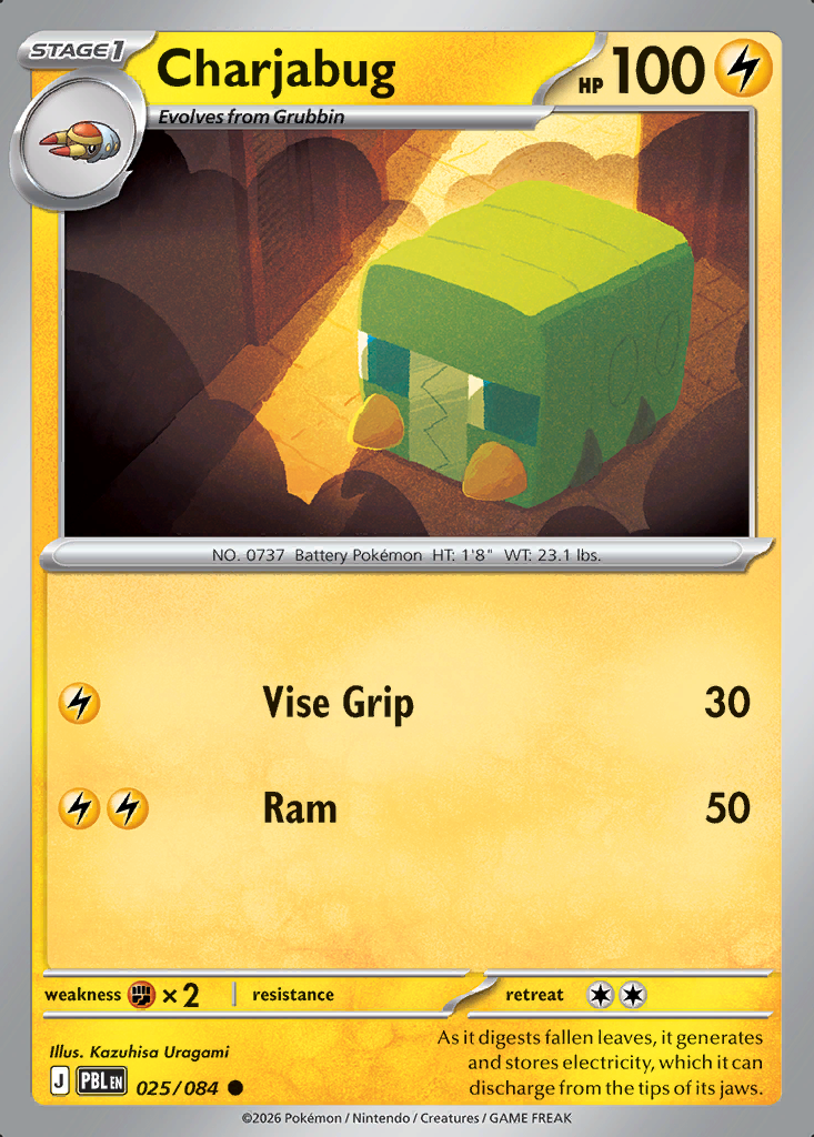 Charjabug Pokémon card