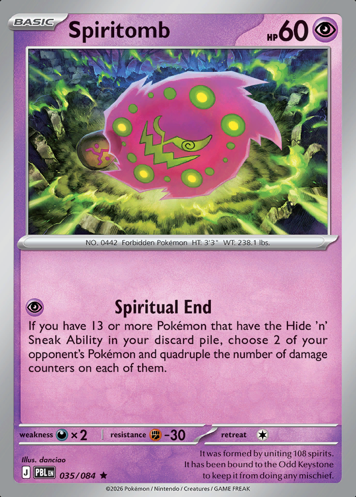 Spiritomb Pokémon card