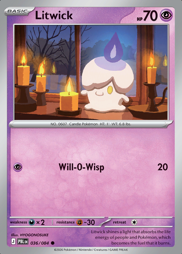 Litwick Pokémon card