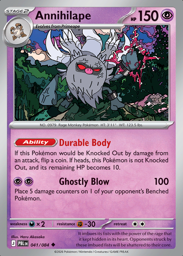 Annihilape Pokémon card