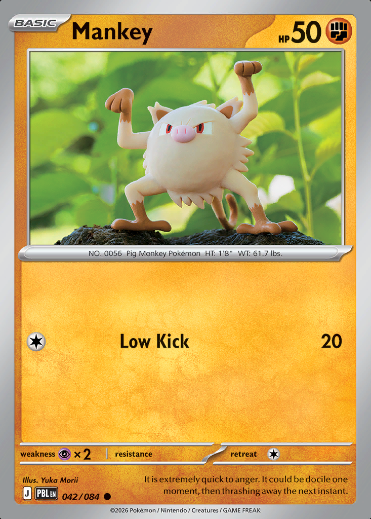 Mankey Pokémon card