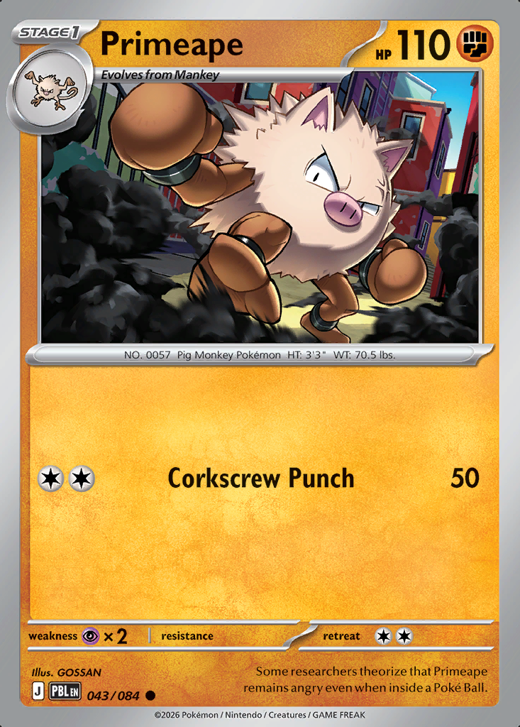 Primeape Pokémon card