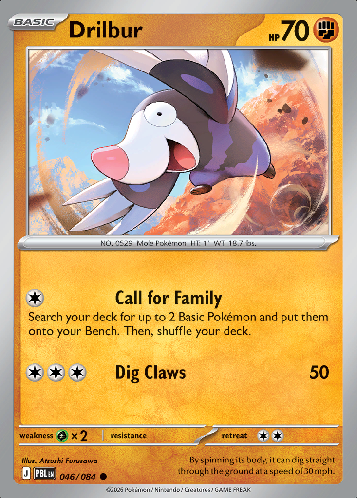 Drilbur Pokémon card