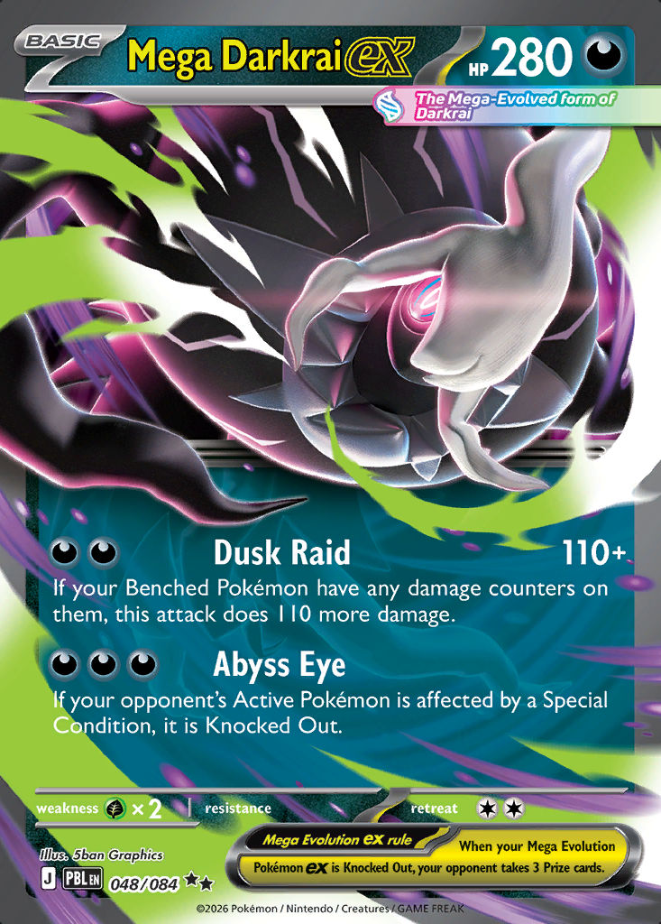 Mega Darkrai ex Pokémon card