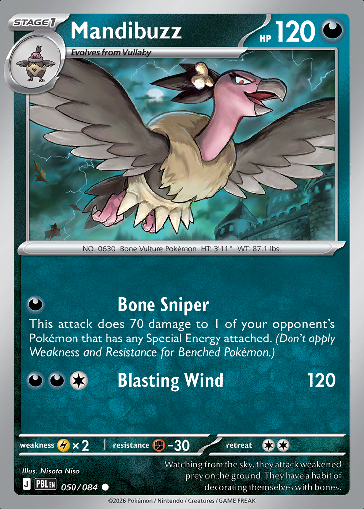 Mandibuzz Pokémon card