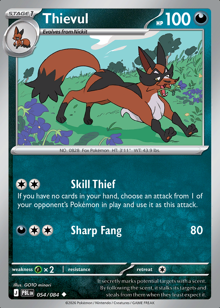 Thievul Pokémon card