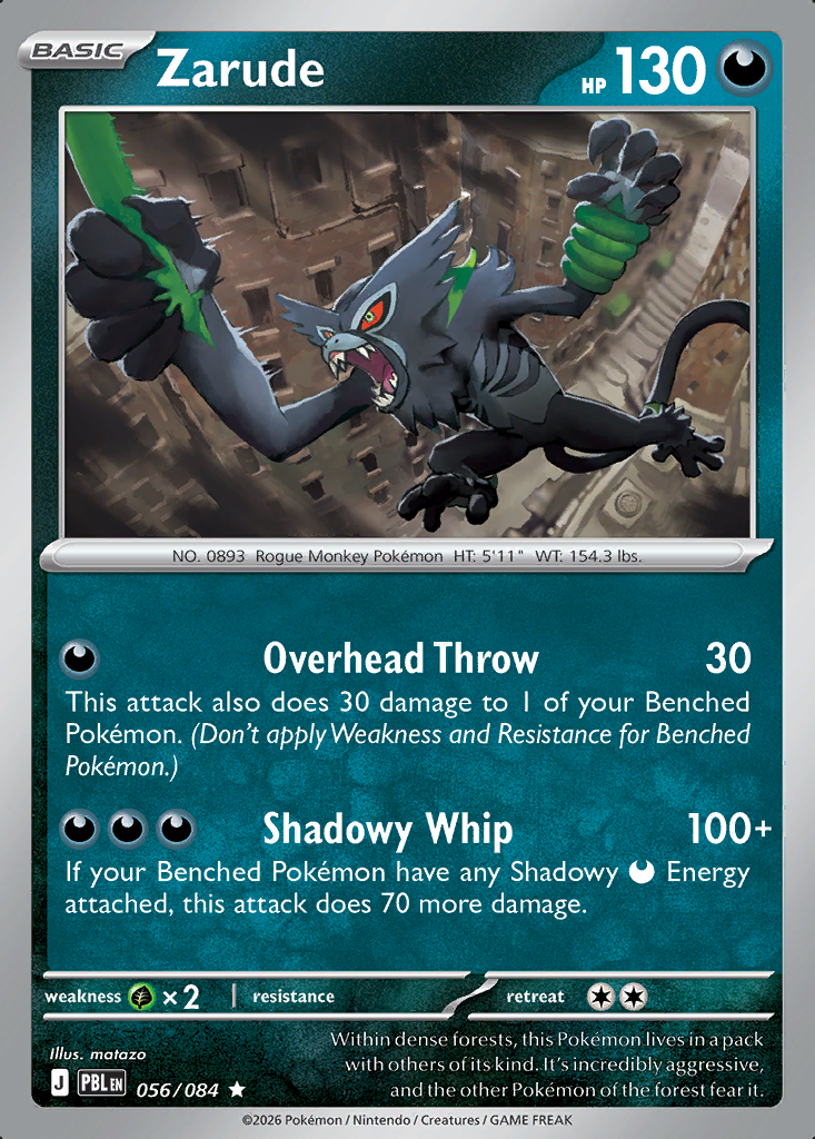 Zarude Pokémon card