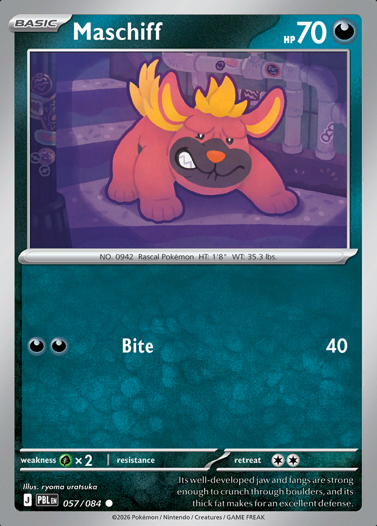Maschiff Pokémon card