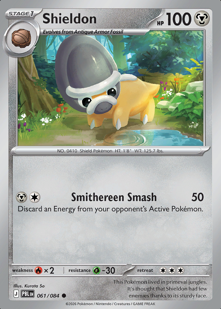 Shieldon Pokémon card