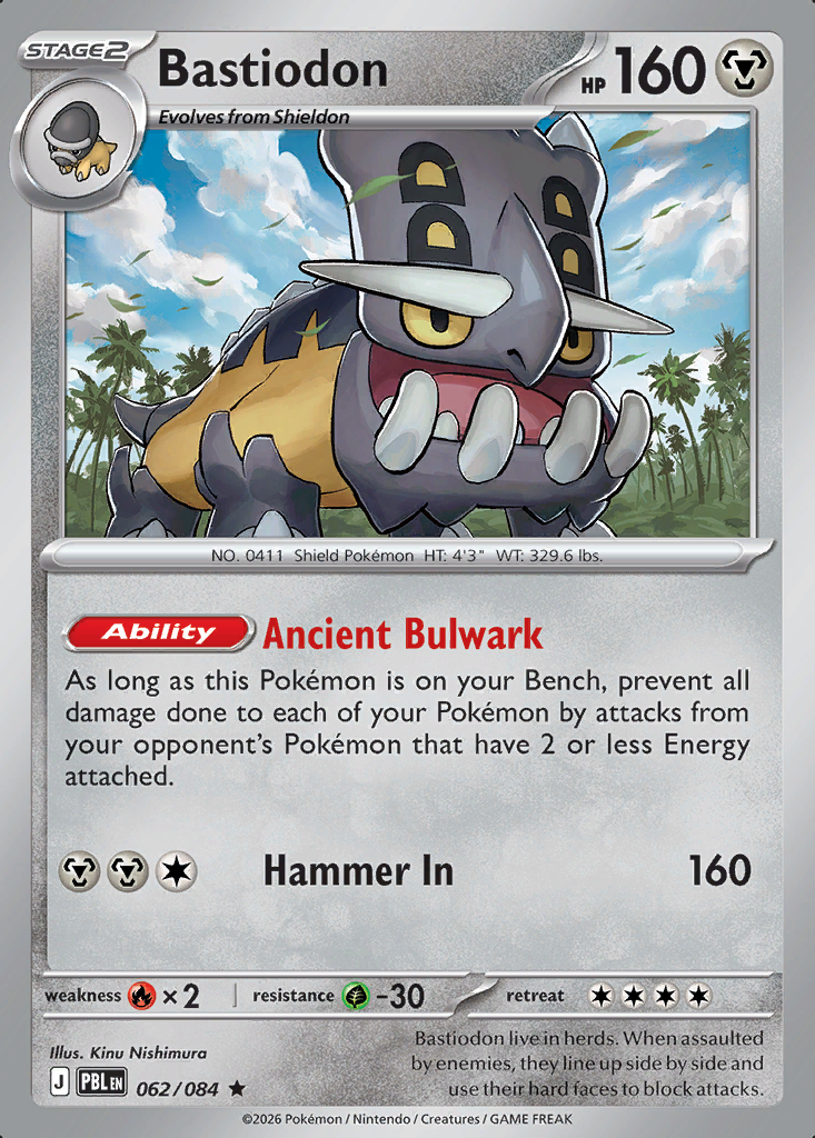 Bastiodon Pokémon card