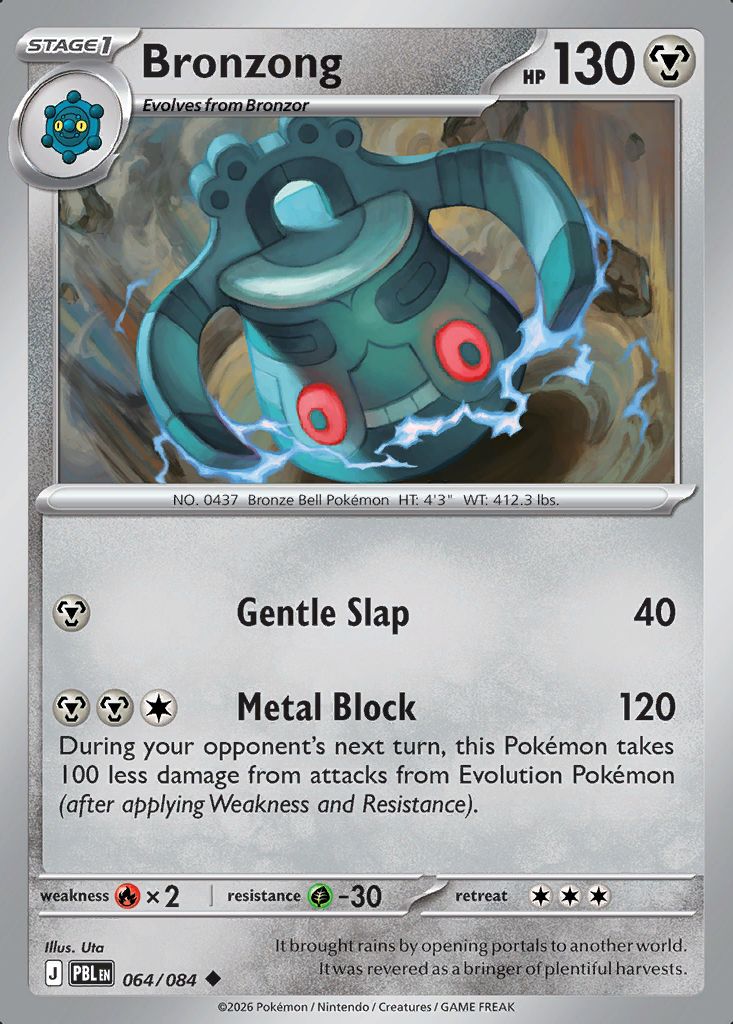 Bronzong Pokémon card
