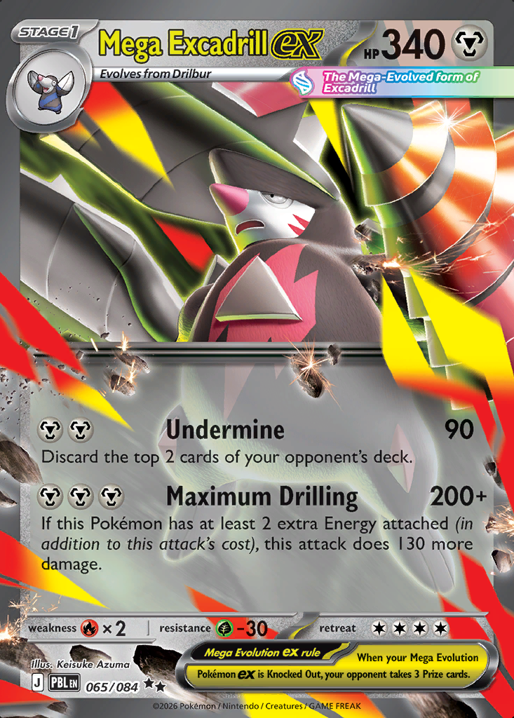 Mega Excadrill ex Pokémon card