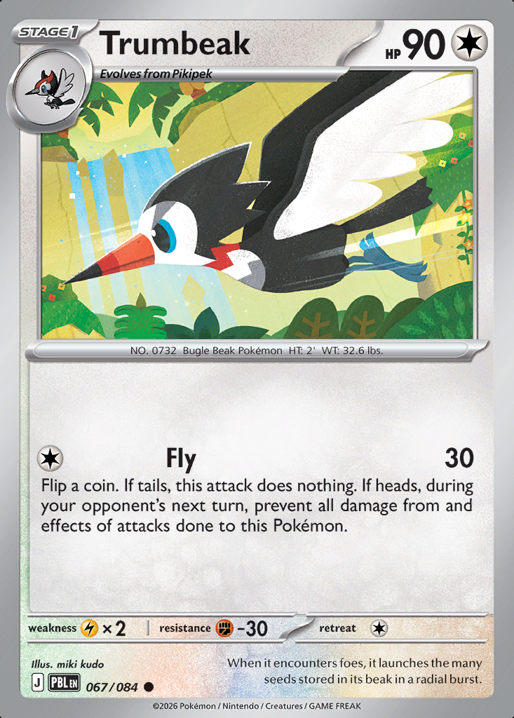 Trumbeak Pokémon card