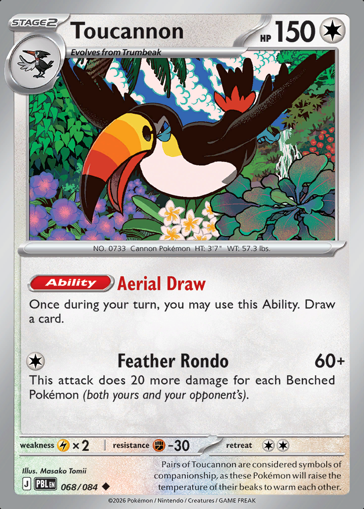 Toucannon Pokémon card