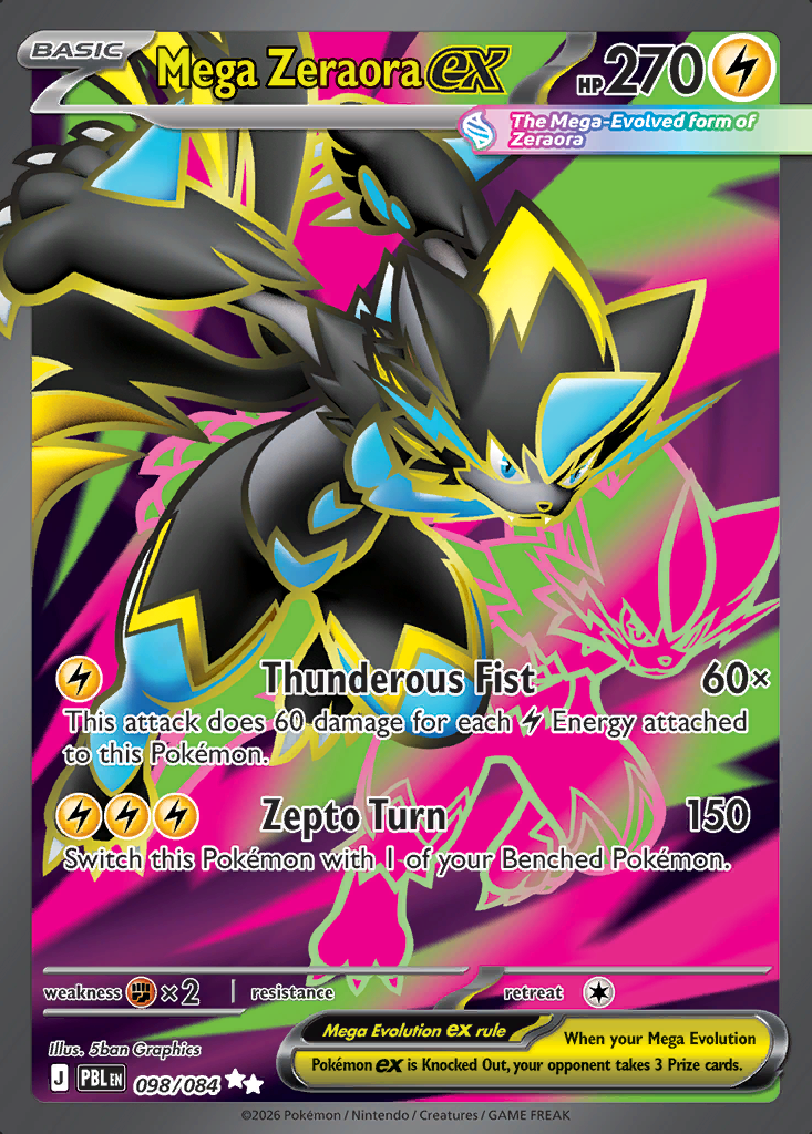 Mega Zeraora ex Pokémon card