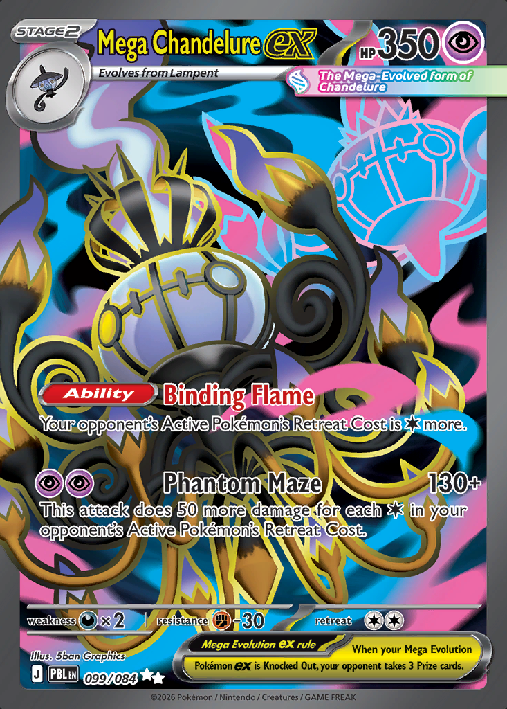 Mega Chandelure ex Pokémon card