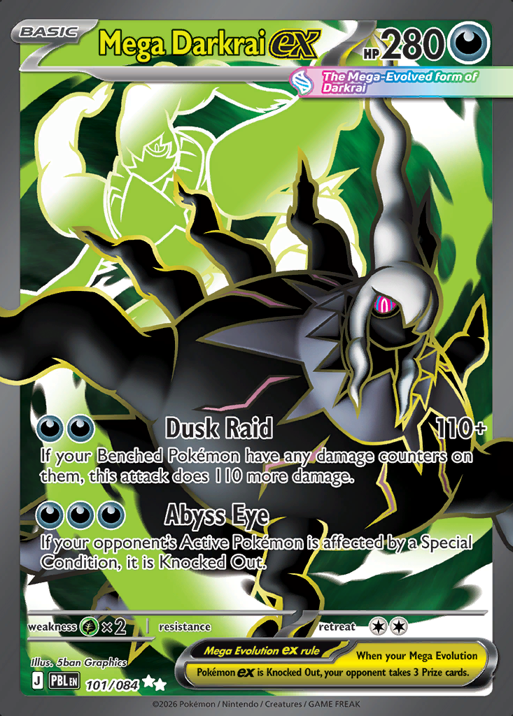 Mega Darkrai ex Pokémon card
