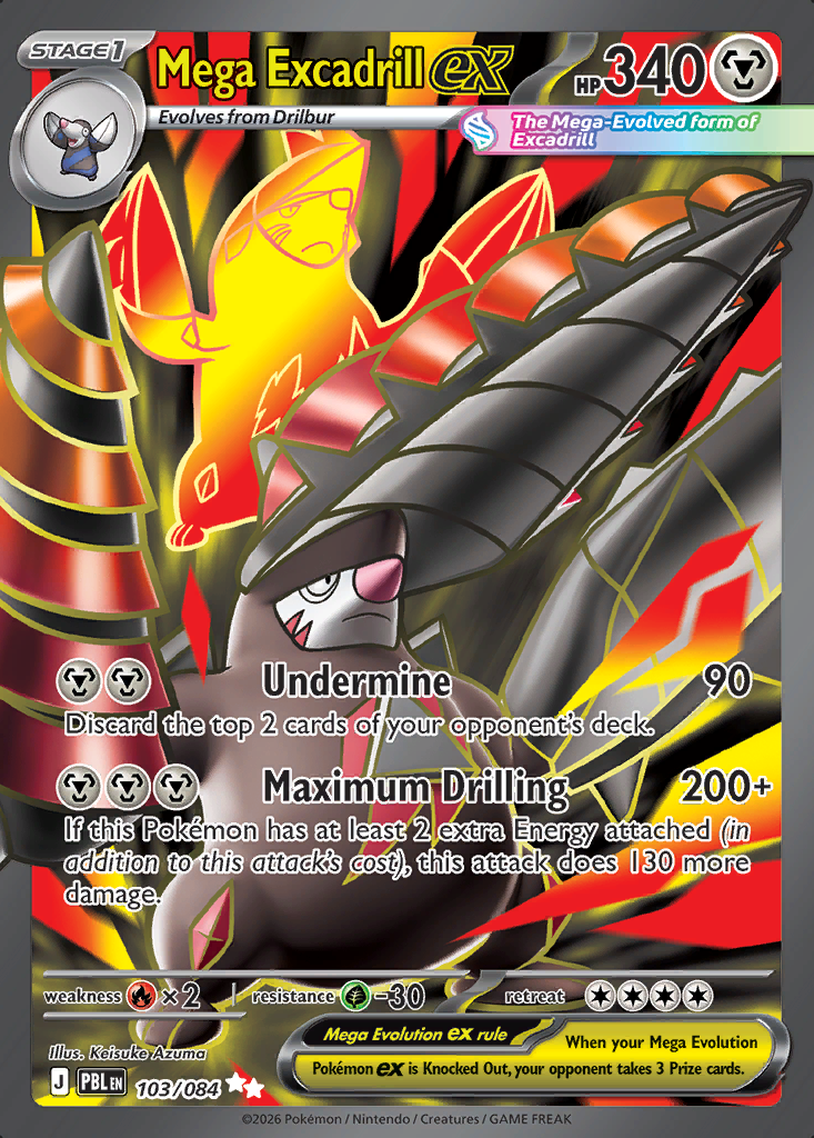 Mega Excadrill ex Pokémon card