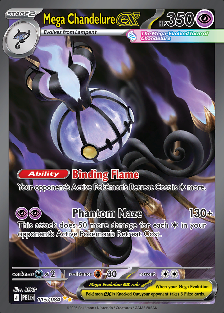 Mega Chandelure ex Pokémon card