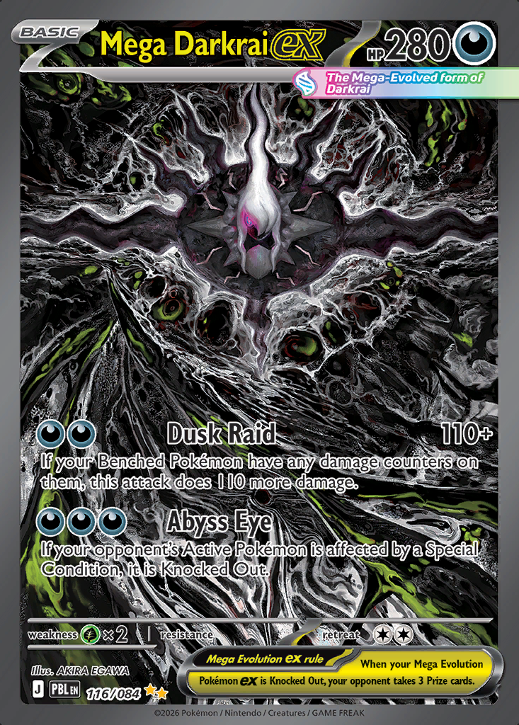 Mega Darkrai ex Pokémon card