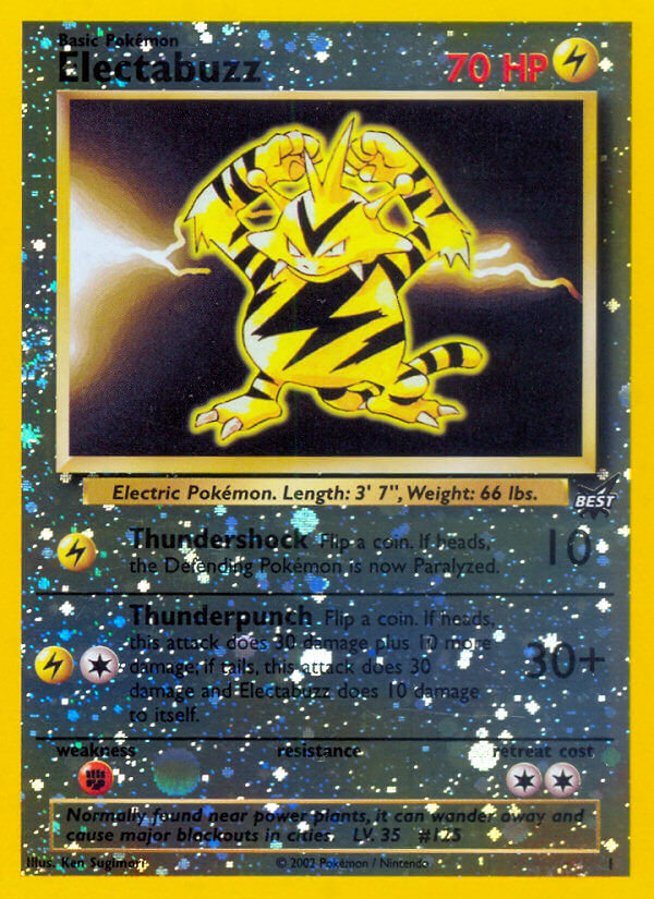Electabuzz Pokémon card
