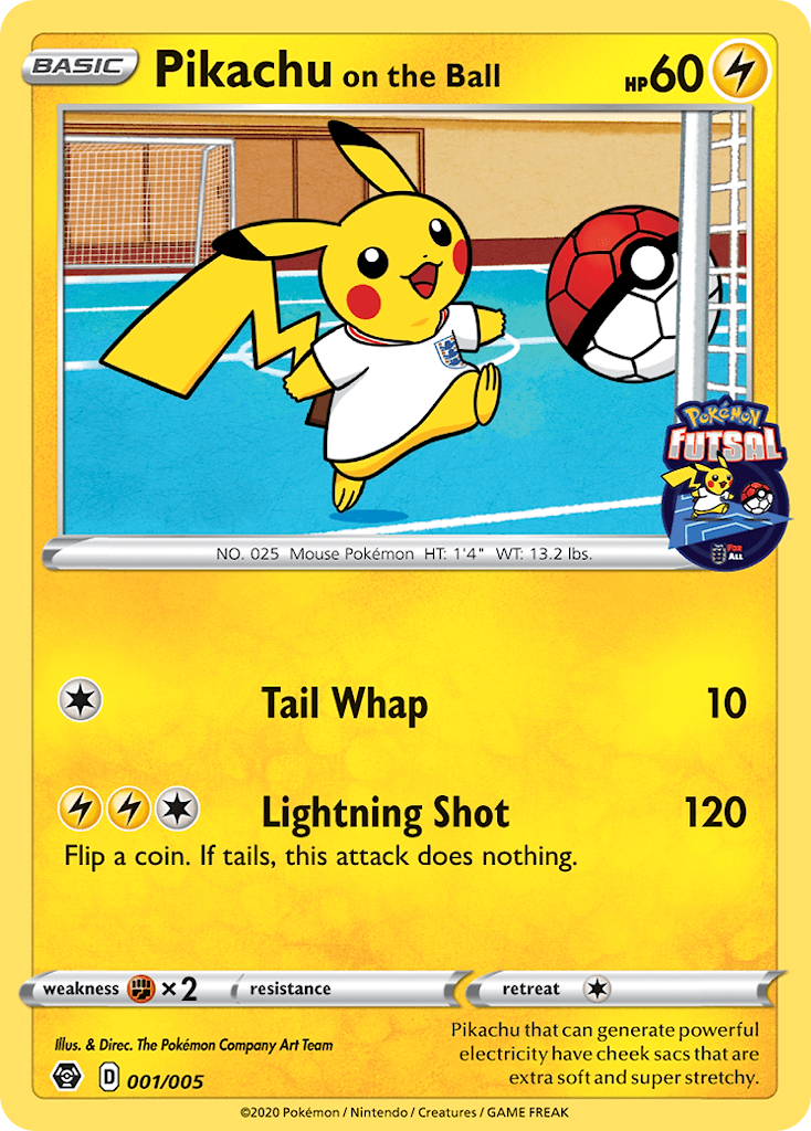 Pikachu on the Ball Pokémon card