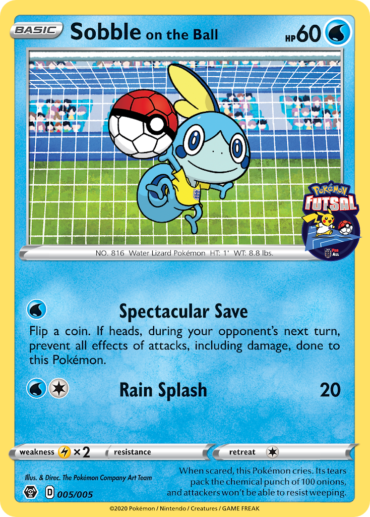 Sobble on the Ball Pokémon card