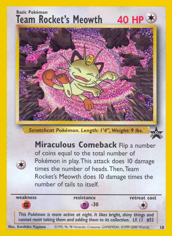 Team Rocket's Meowth Pokémon card