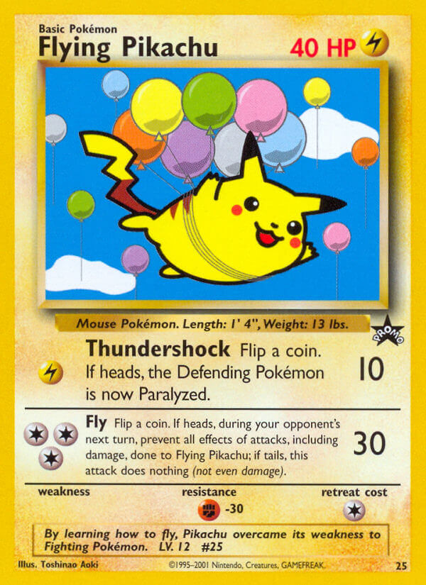 Flying Pikachu Pokémon card