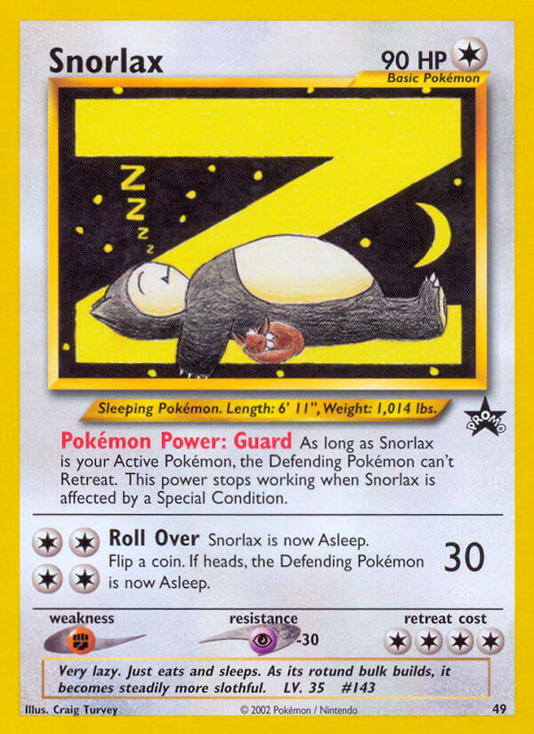 Snorlax Pokémon card