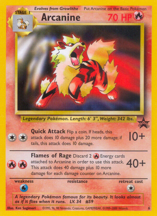 Arcanine Pokémon card
