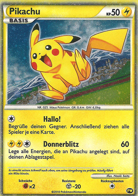 Pikachu Pokémon card