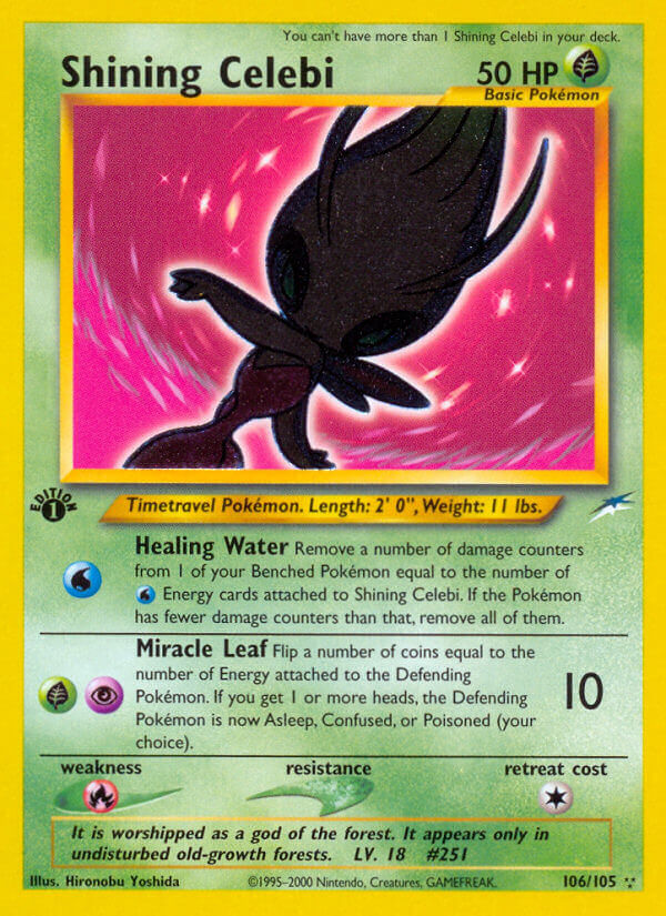 Shining Celebi Pokémon card