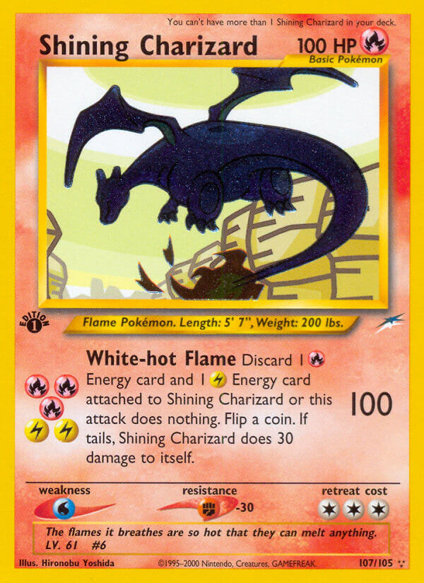 Shining Charizard Pokémon card