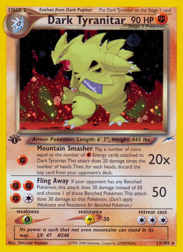Dark Tyranitar Pokémon card