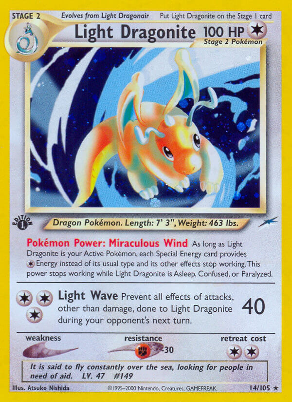 Light Dragonite Pokémon card