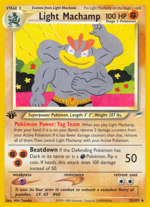 Light Machamp Pokémon card