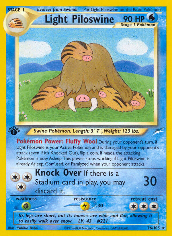 Light Piloswine Pokémon card