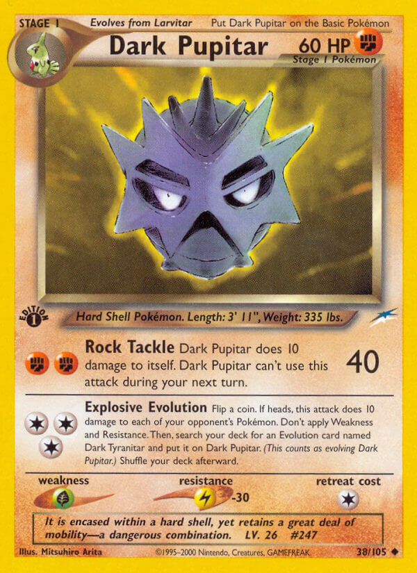 Dark Pupitar Pokémon card