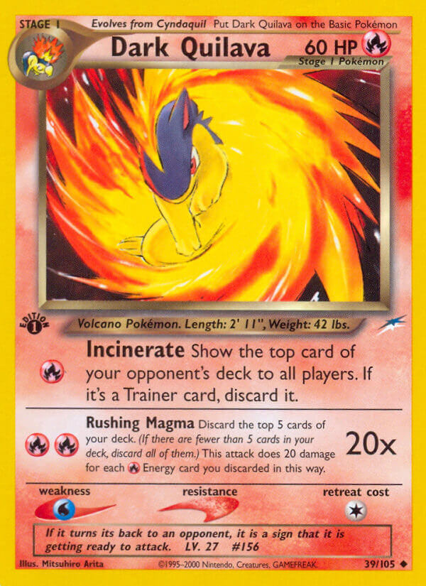 Dark Quilava Pokémon card