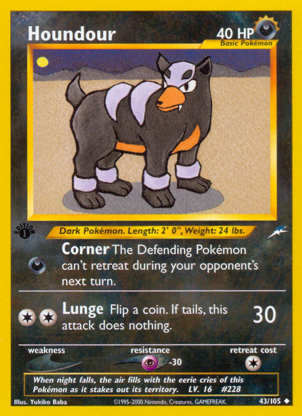 Houndour Pokémon card