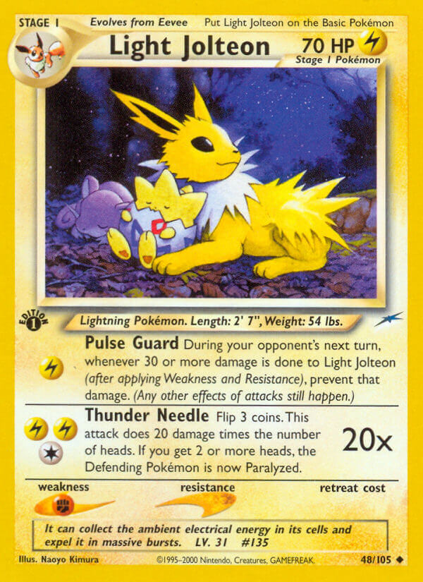 Light Jolteon Pokémon card