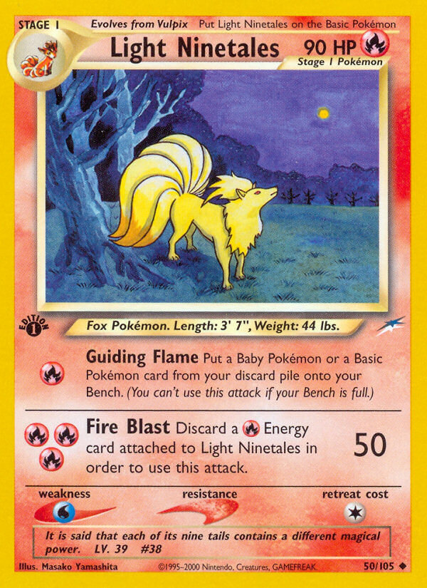 Light Ninetales Pokémon card