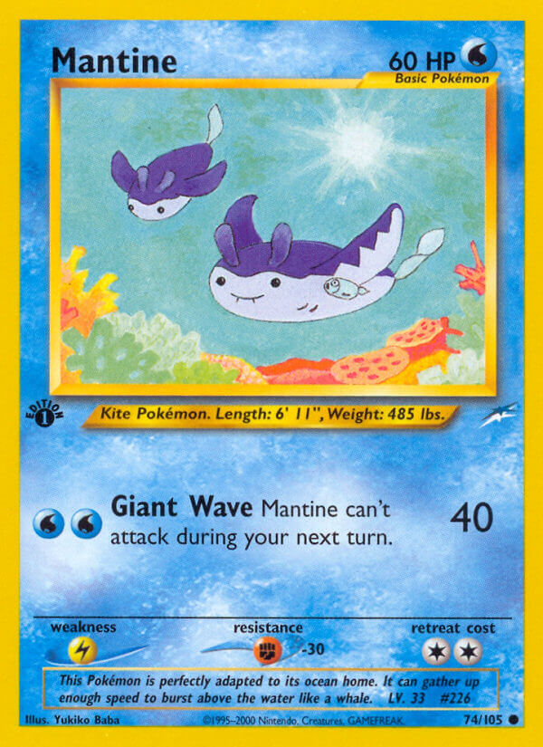 Mantine Pokémon card
