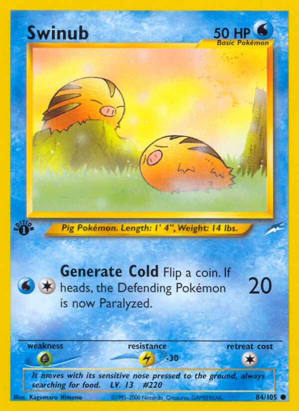 Swinub Pokémon card