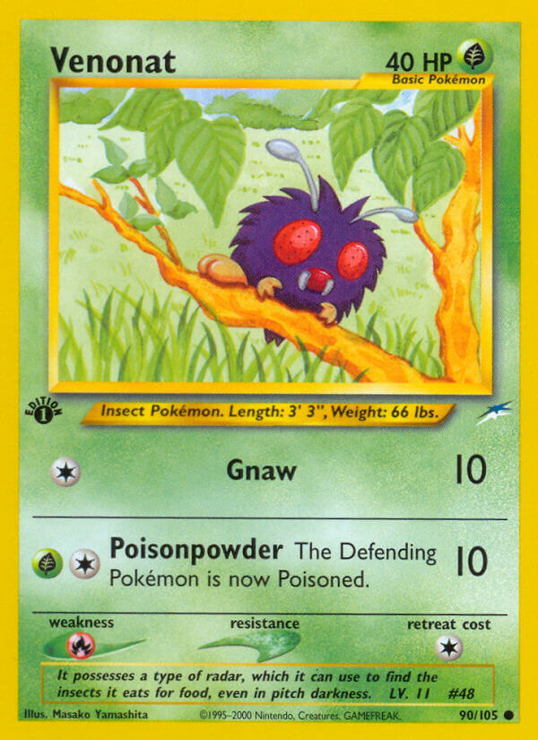 Venonat Pokémon card