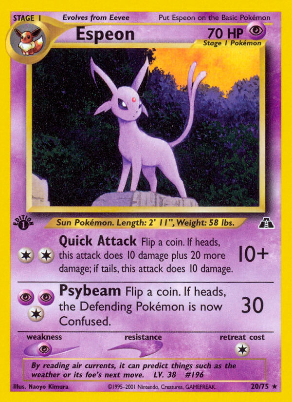Espeon Pokémon card
