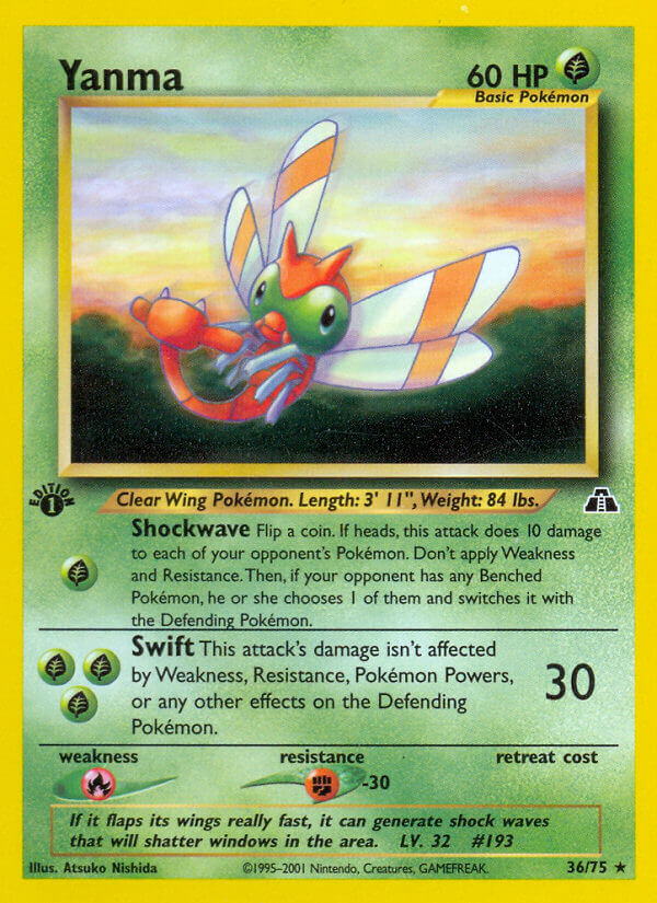 Yanma Pokémon card