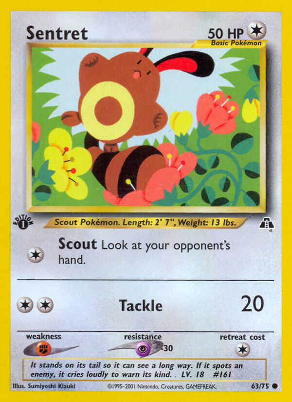 Sentret Pokémon card